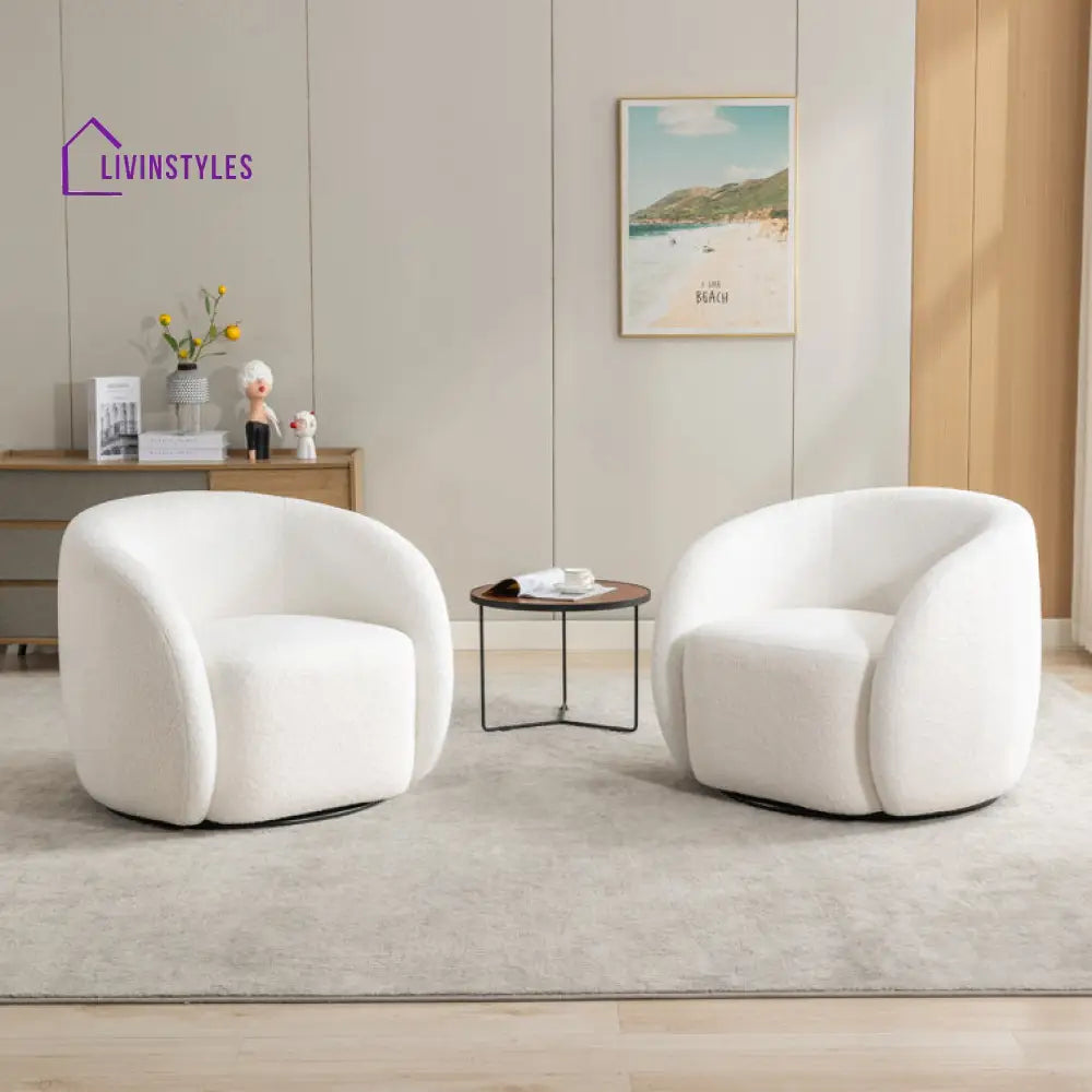 Pranika Solid Wood and Fabric Arm Chair | Living Room Chair | Lounge Chair