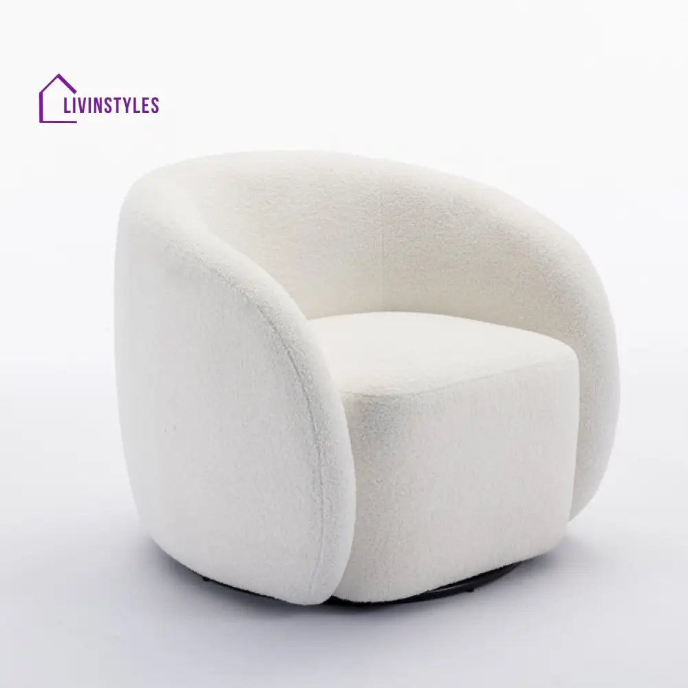 Pranika Solid Wood and Fabric Arm Chair | Living Room Chair | Lounge Chair