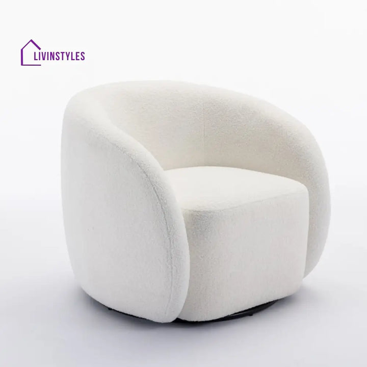 Pranika Solid Wood and Fabric Arm Chair | Living Room Chair | Lounge Chair