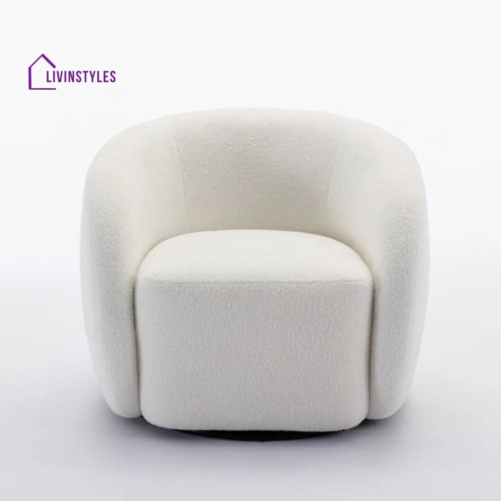 Pranika Solid Wood and Fabric Arm Chair | Living Room Chair | Lounge Chair