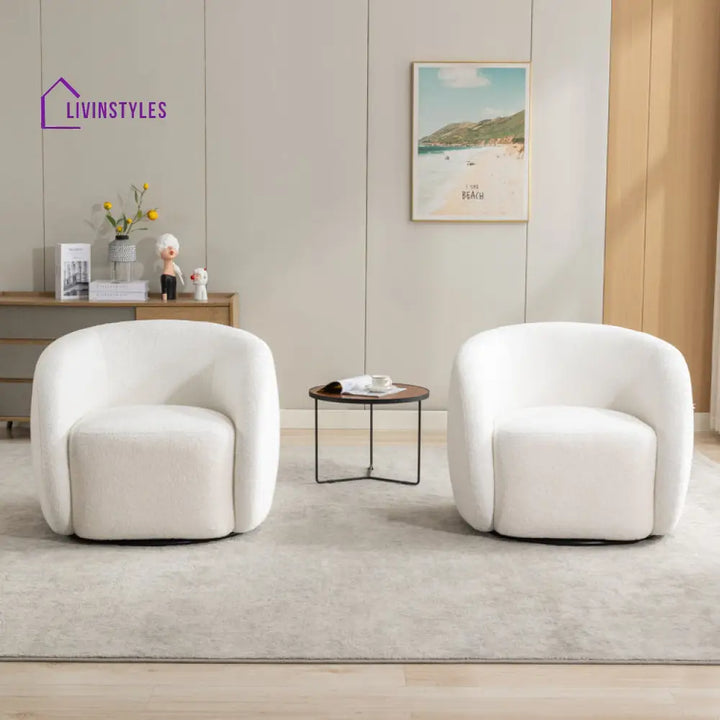 Pranika Solid Wood and Fabric Arm Chair | Living Room Chair | Lounge Chair