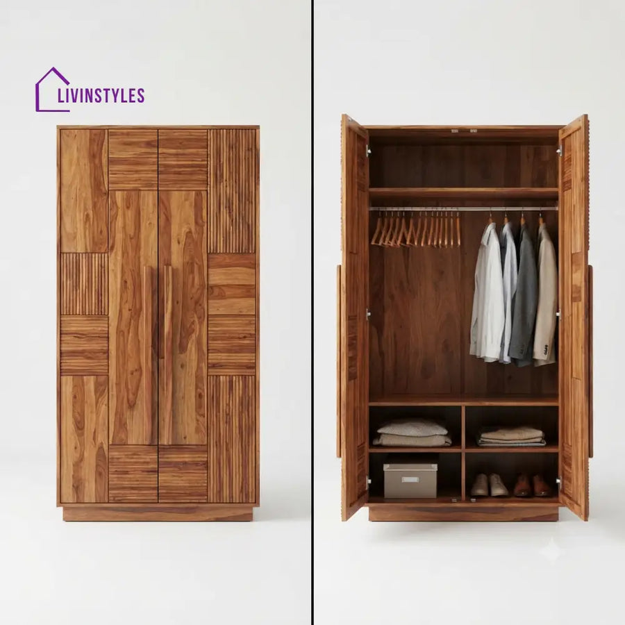 Prarthana Wooden Wardrobe for Clothes | Cupboard for Clothes