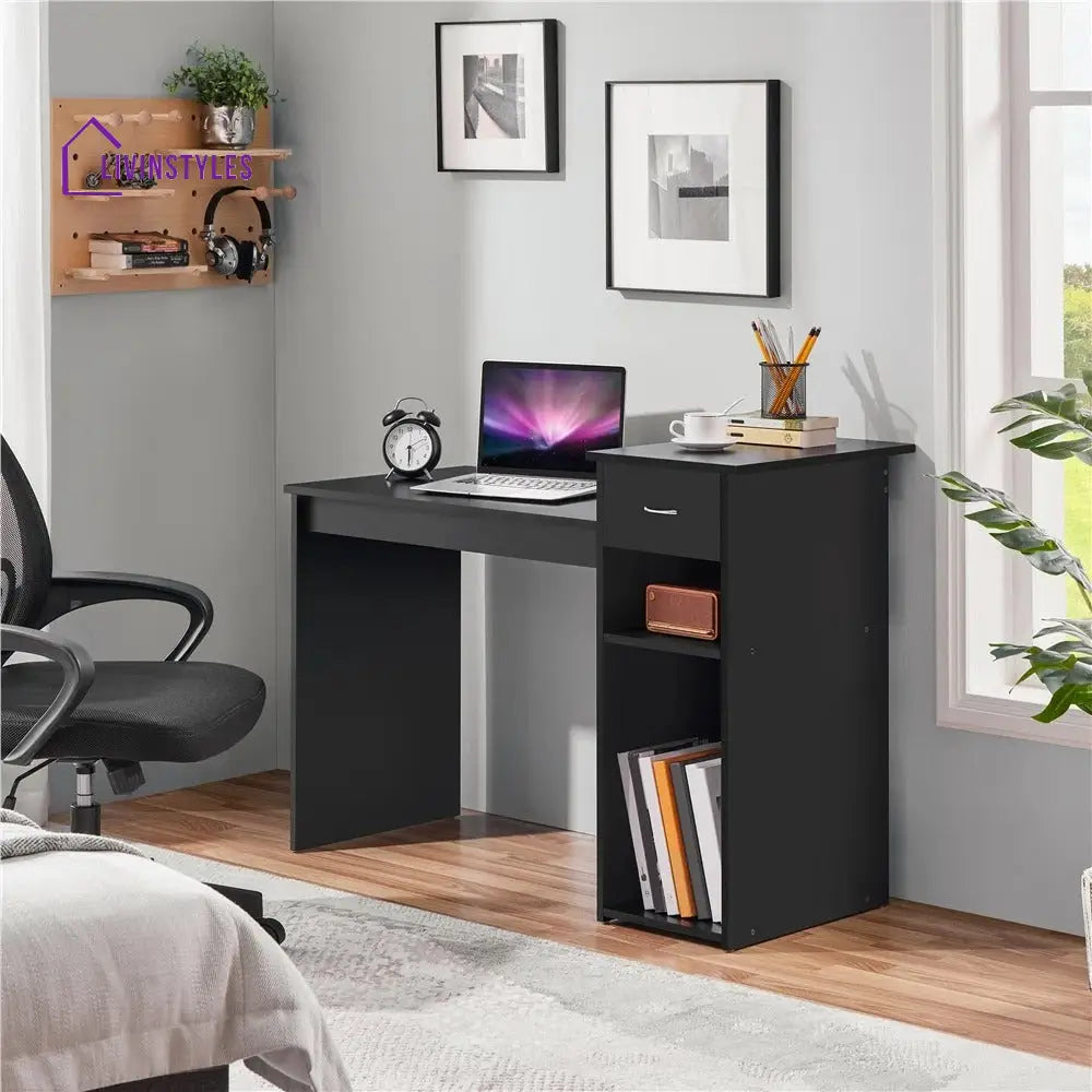 Praskovya Black Study Table for Students