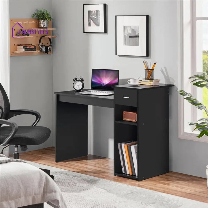 Praskovya Black Study Table for Students