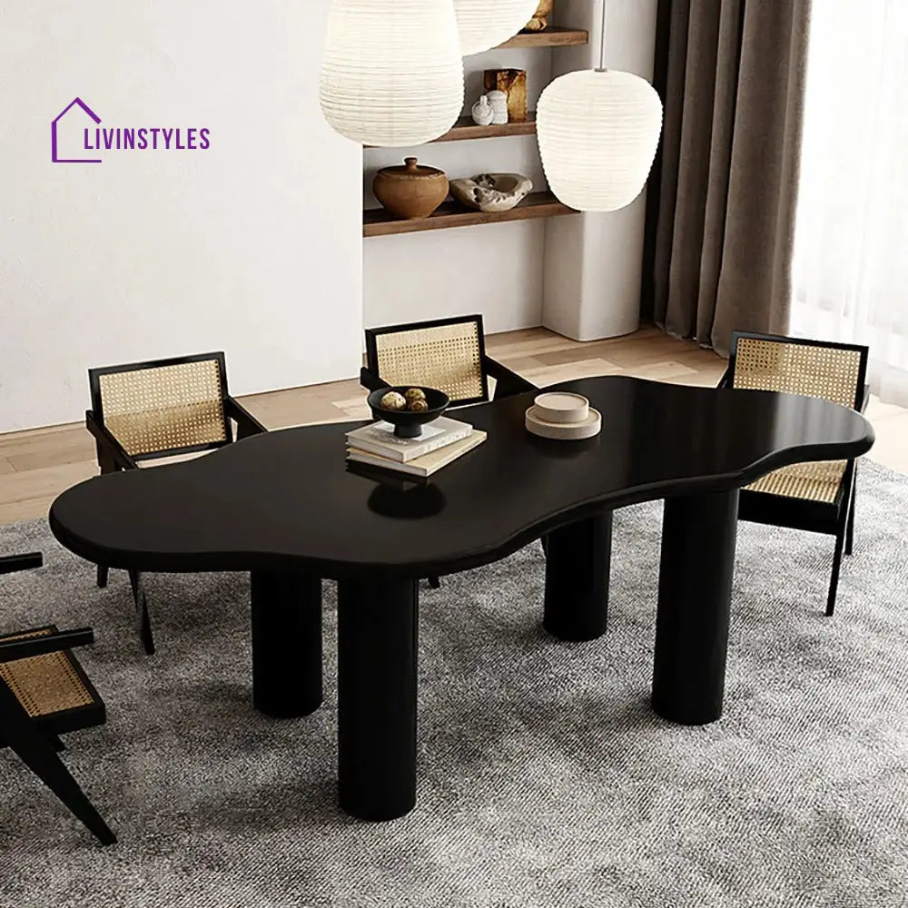 Praskovya Solid Wood 6 Seater Dining Table Set
