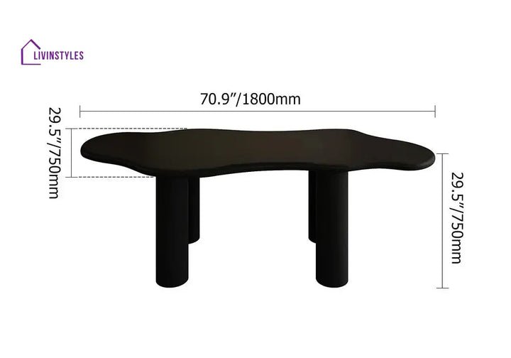 Praskovya Solid Wood 6 Seater Dining Table Set