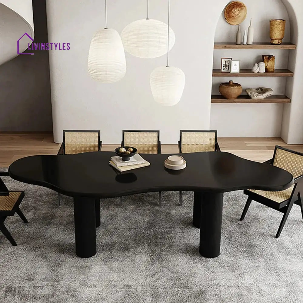 Praskovya Solid Wood 6 Seater Dining Table Set