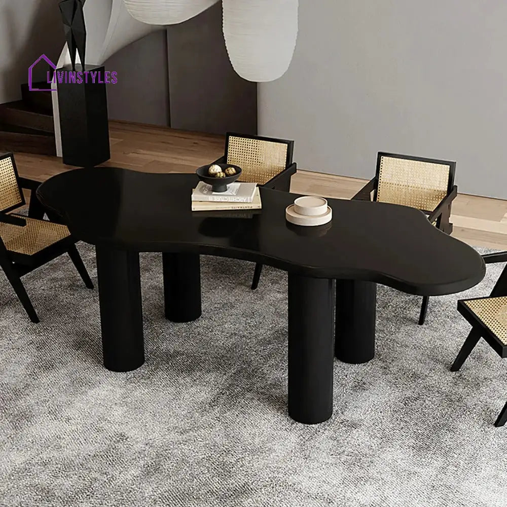 Praskovya Solid Wood 6 Seater Dining Table Set
