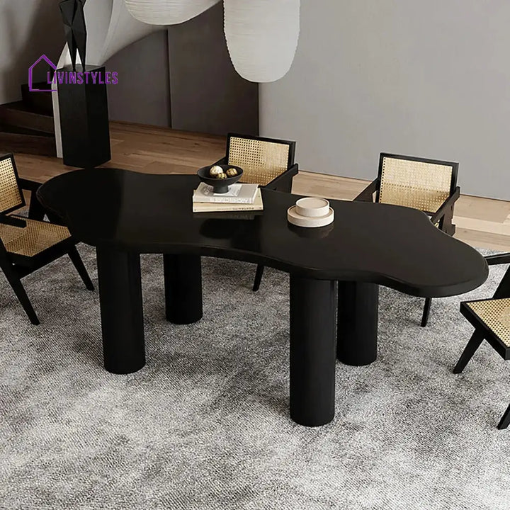 Praskovya Solid Wood 6 Seater Dining Table Set