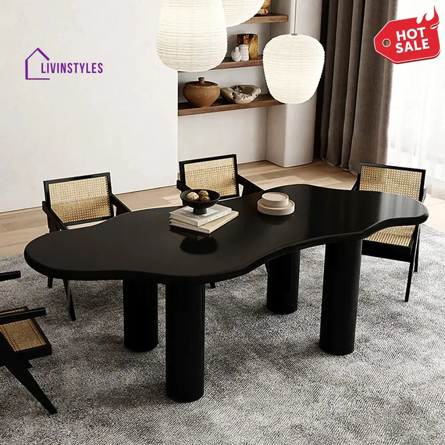 Praskovya Solid Wood 6 Seater Dining Table Set