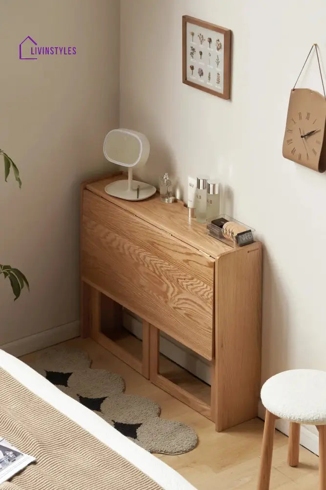 Praskovya Solid Wood Folding Study Table for Students