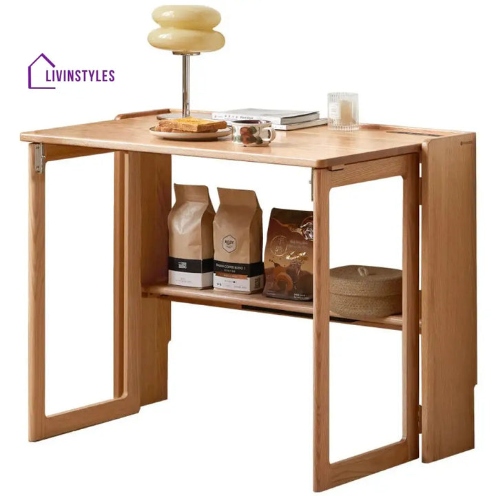 Praskovya Solid Wood Folding Study Table for Students