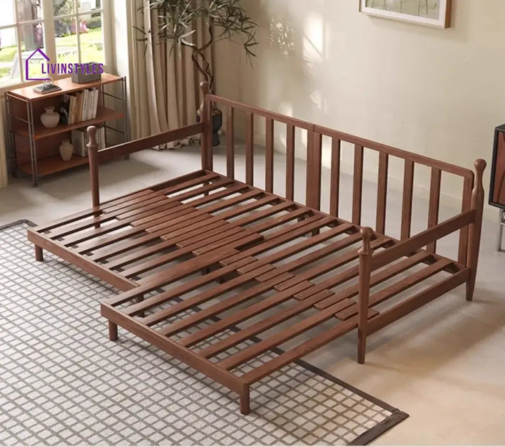 Pratiksha Solid Sheesham Wood Sofa Bed For Living Room
