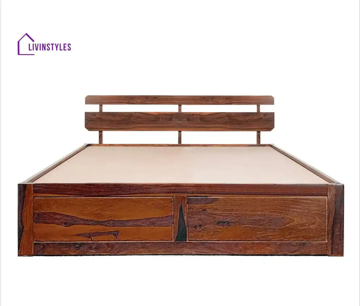 Amira Sheesham Wood Storage Beds in Honey Bedroom Furniture Sets