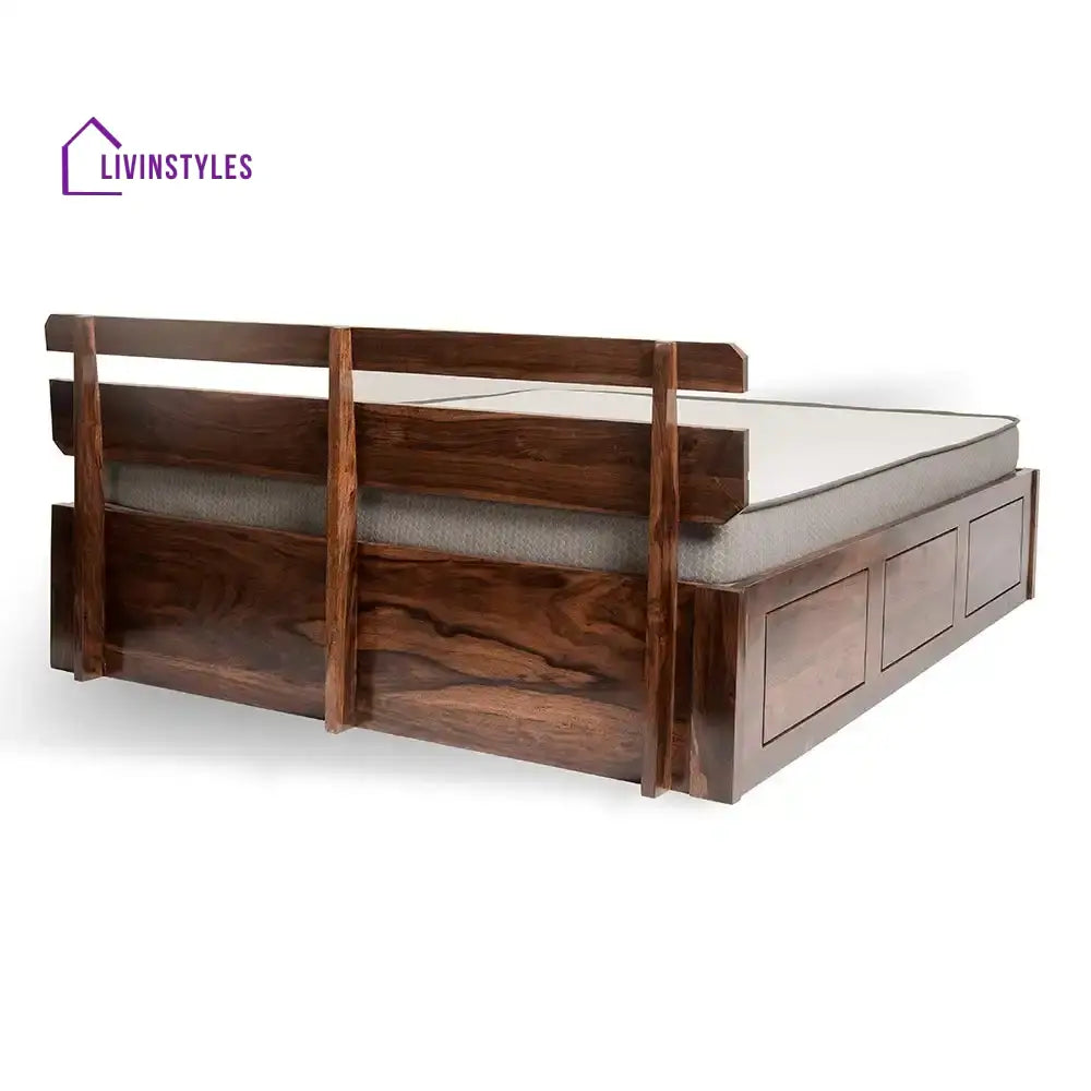Amira Sheesham Wood Storage Beds in Honey Bedroom Furniture Sets