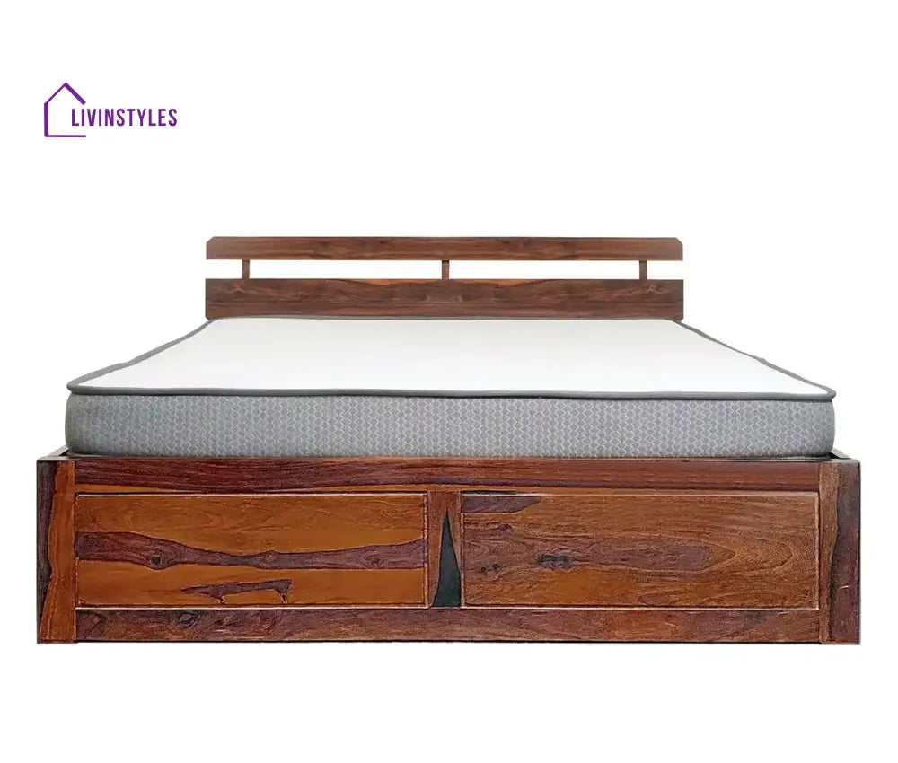 Amira Sheesham Wood Storage Beds in Honey Bedroom Furniture Sets