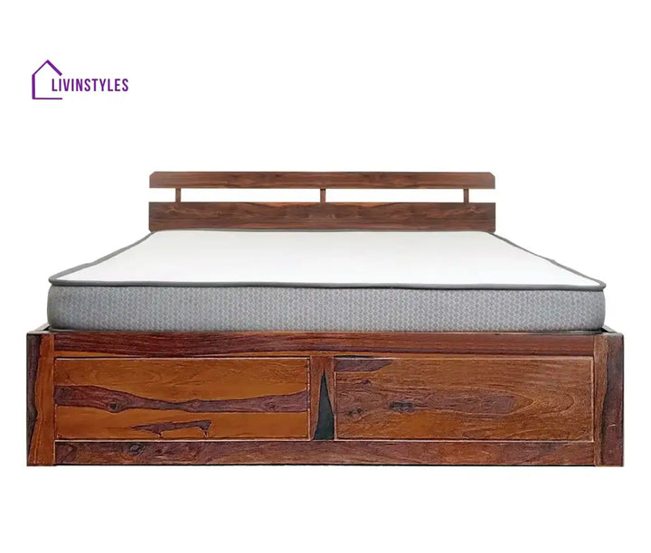 Amira Sheesham Wood Storage Beds in Honey Bedroom Furniture Sets