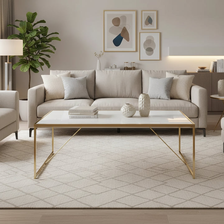 Preeti Stainless Steel Coffee Table for Living Room