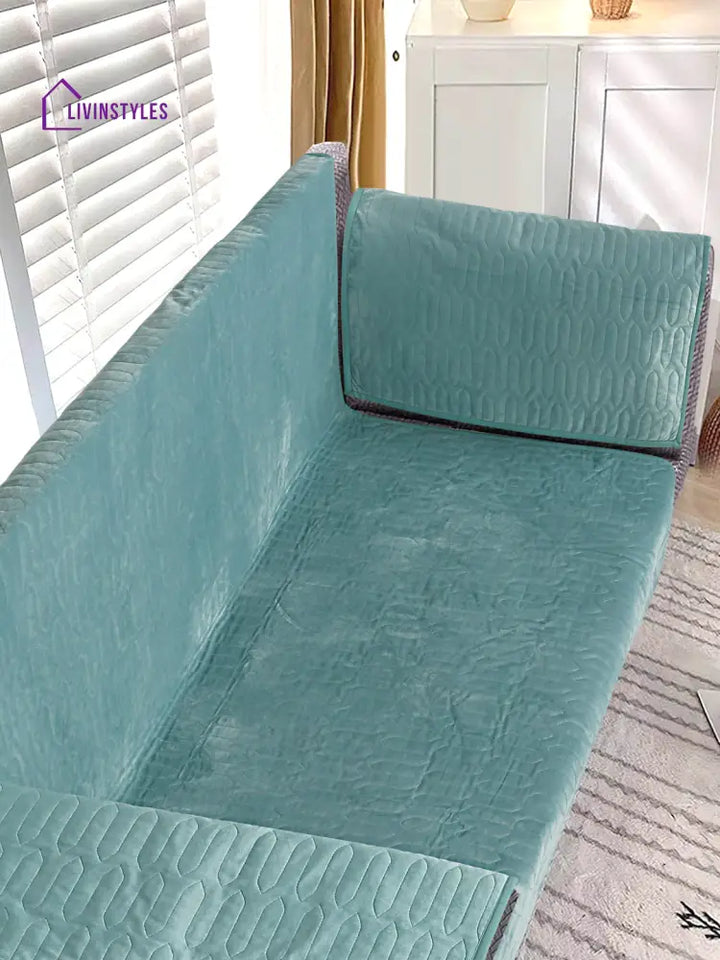 Premium Cotton Sofa Cover Set For 2 Seater Soft Touching Couch Flexible Stretch Slipcovers With Arm
