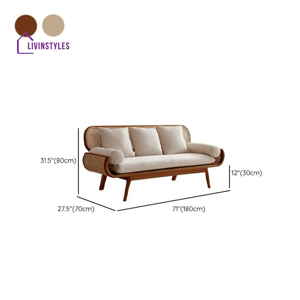 Prerana Solid Wood 3 Seater Sofa for Living Room