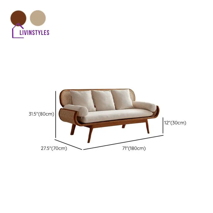 Prerana Solid Wood 3 Seater Sofa for Living Room