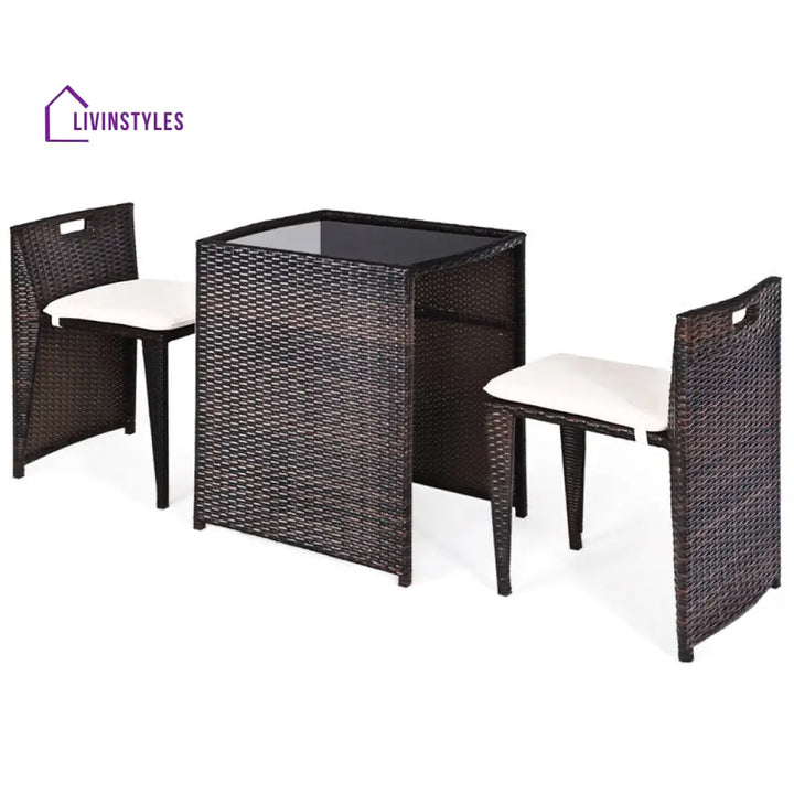 Presha 2 Seater Rectangular Outdoor Dining Set With Cushions