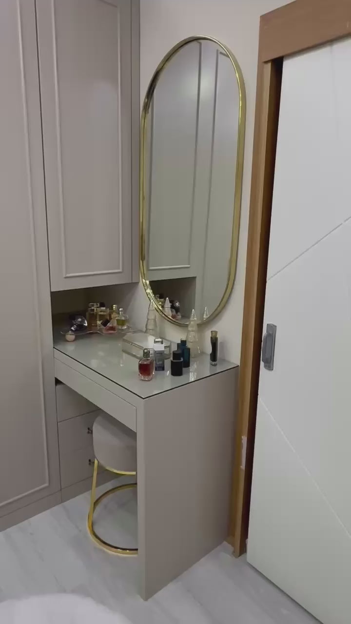 Latia Stainless Steel Wall Mirror for Living Room