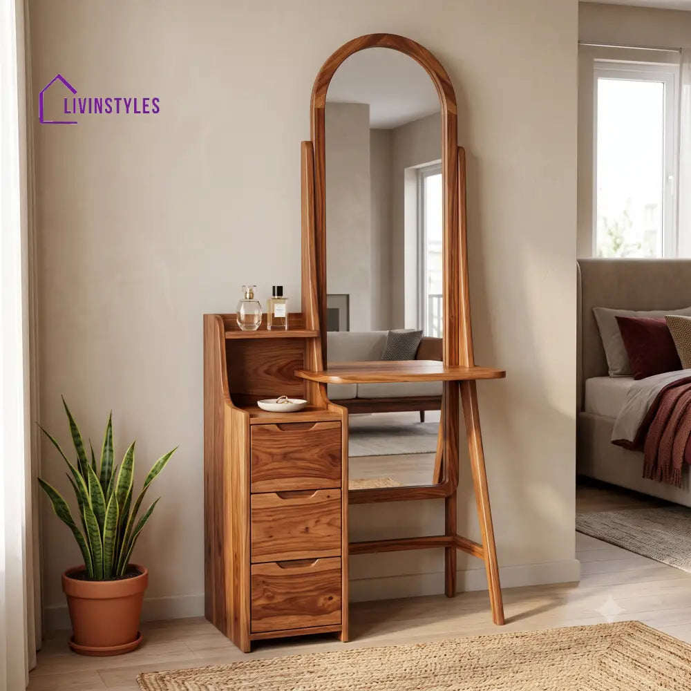 Priscille Premium Solid Wood Dressing Table for Bedroom | New Designer Dressing Unit