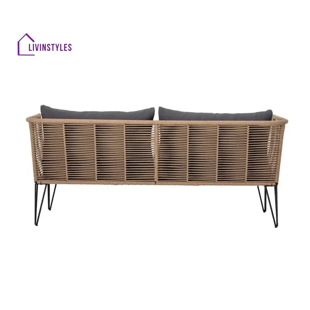 Prisha 1-Piece Outdoor Rope Loveseat Sofa - Sofa Set