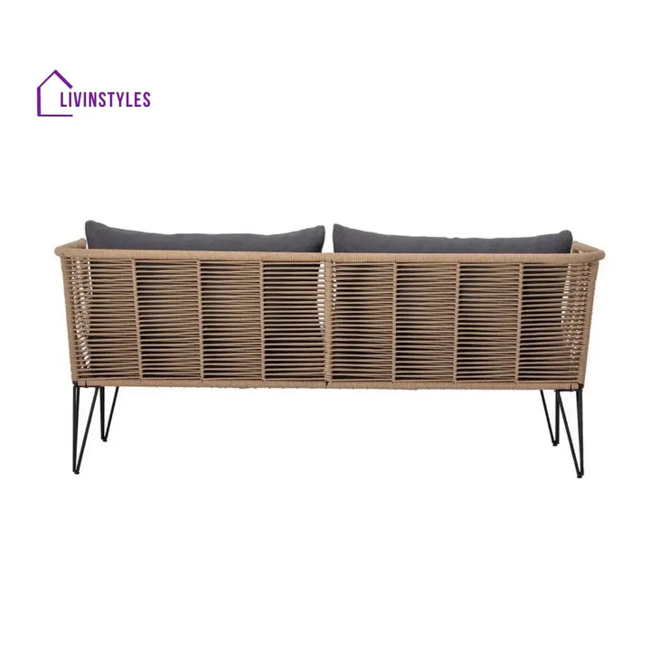 Prisha 1-Piece Outdoor Rope Loveseat Sofa - Sofa Set
