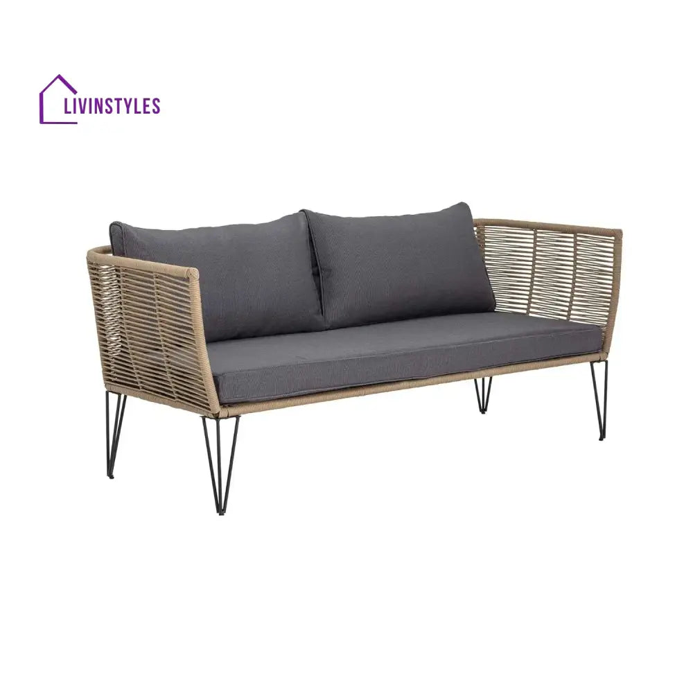 Prisha 1-Piece Outdoor Rope Loveseat Sofa - Sofa Set