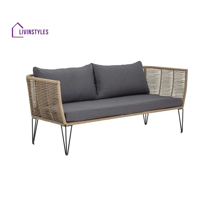 Prisha 1-Piece Outdoor Rope Loveseat Sofa - Sofa Set