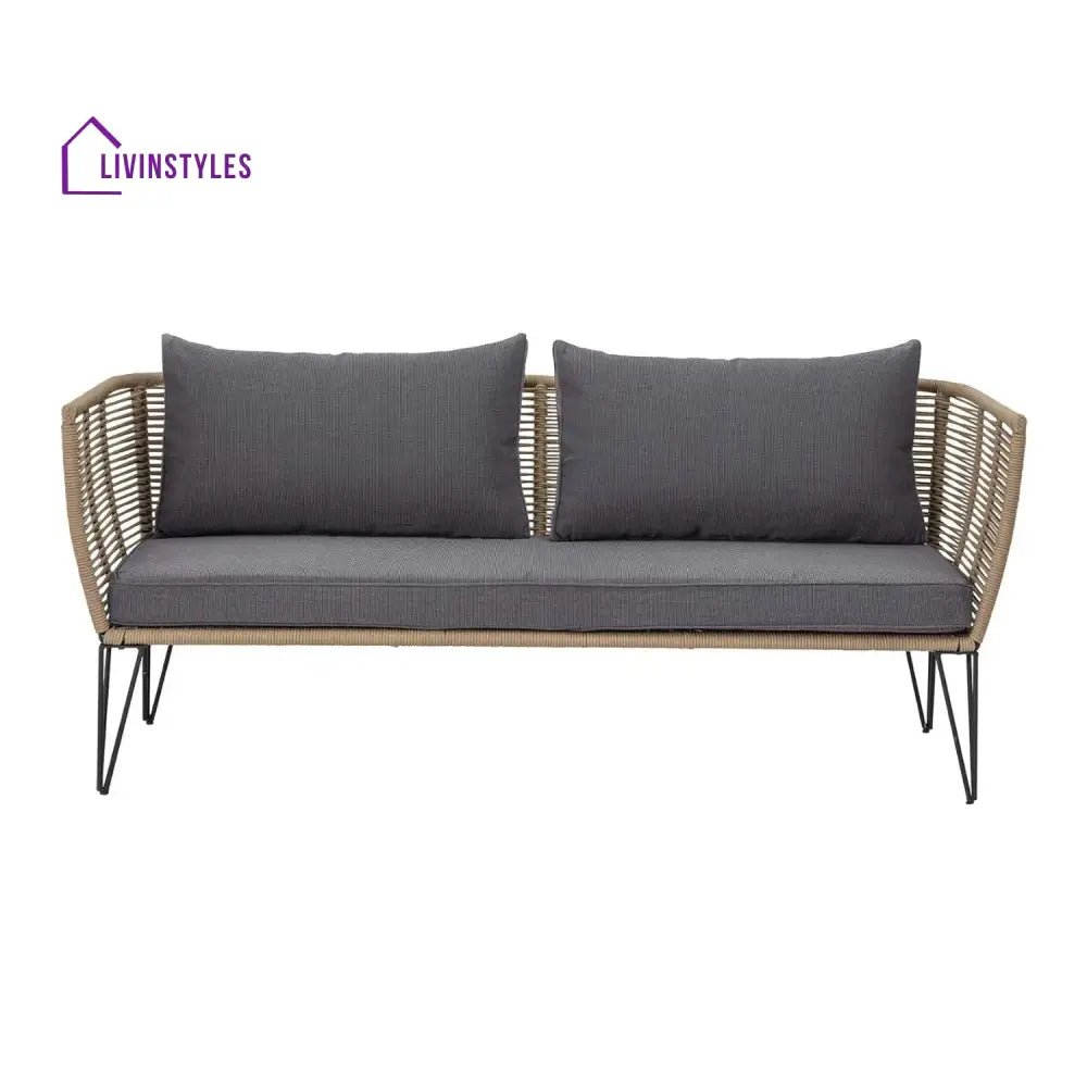Prisha 1-Piece Outdoor Rope Loveseat Sofa - Sofa Set