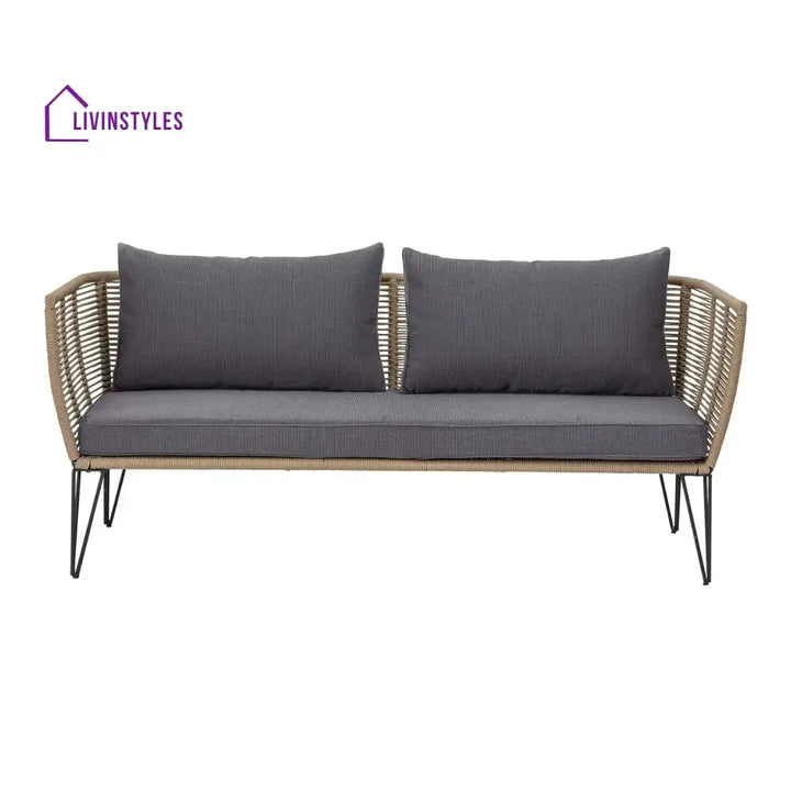 Prisha 1-Piece Outdoor Rope Loveseat Sofa - Sofa Set