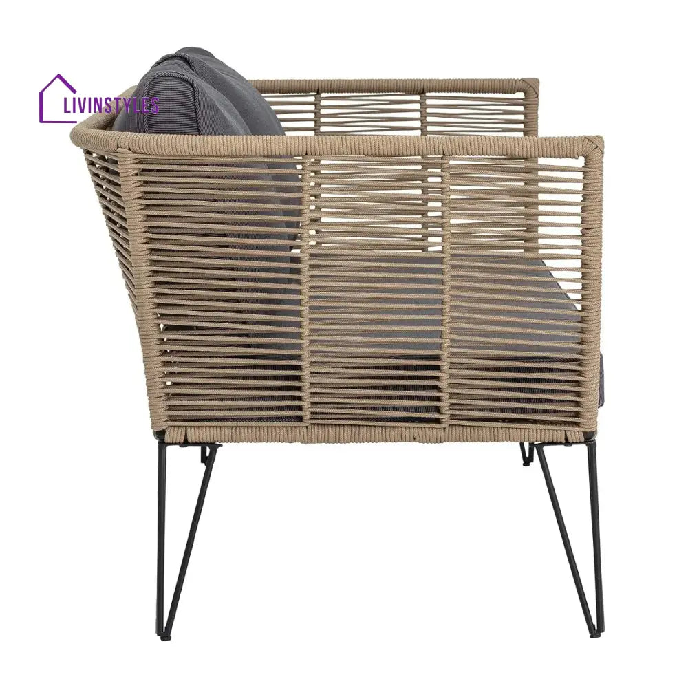 Prisha 1-Piece Outdoor Rope Loveseat Sofa - Sofa Set