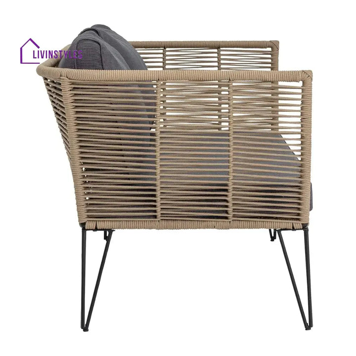Prisha 1-Piece Outdoor Rope Loveseat Sofa - Sofa Set