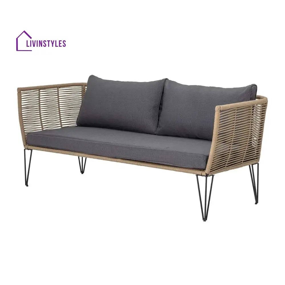 Prisha 1-Piece Outdoor Rope Loveseat Sofa - Sofa Set