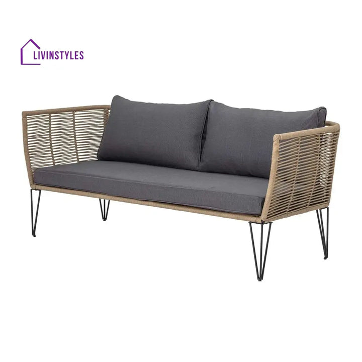 Prisha 1-Piece Outdoor Rope Loveseat Sofa - Sofa Set