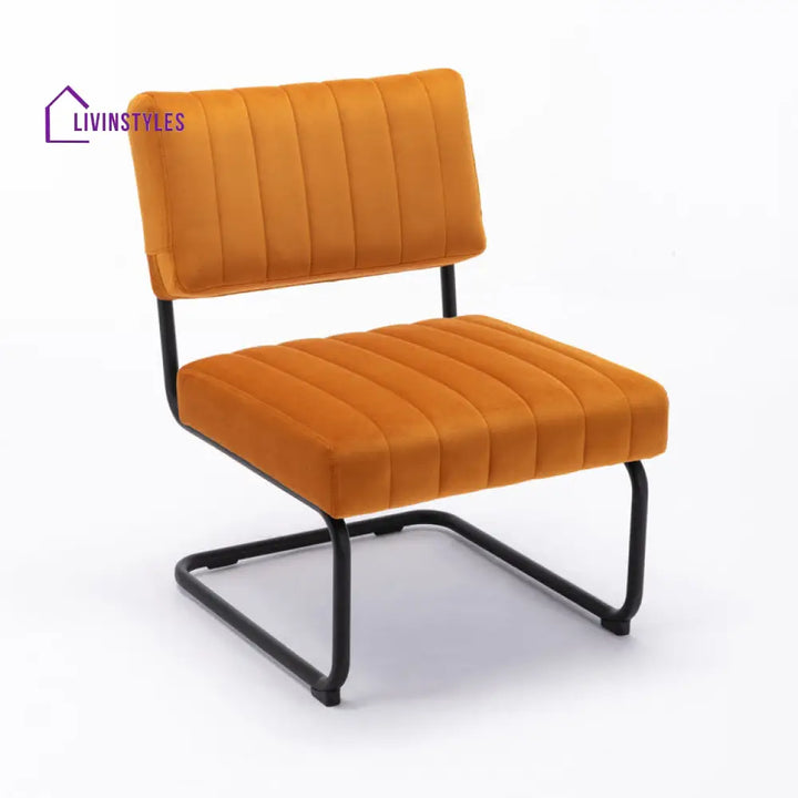 Prisha Metal Frame and Fabric Arm Chair | Living Room Chair | Lounge Chair