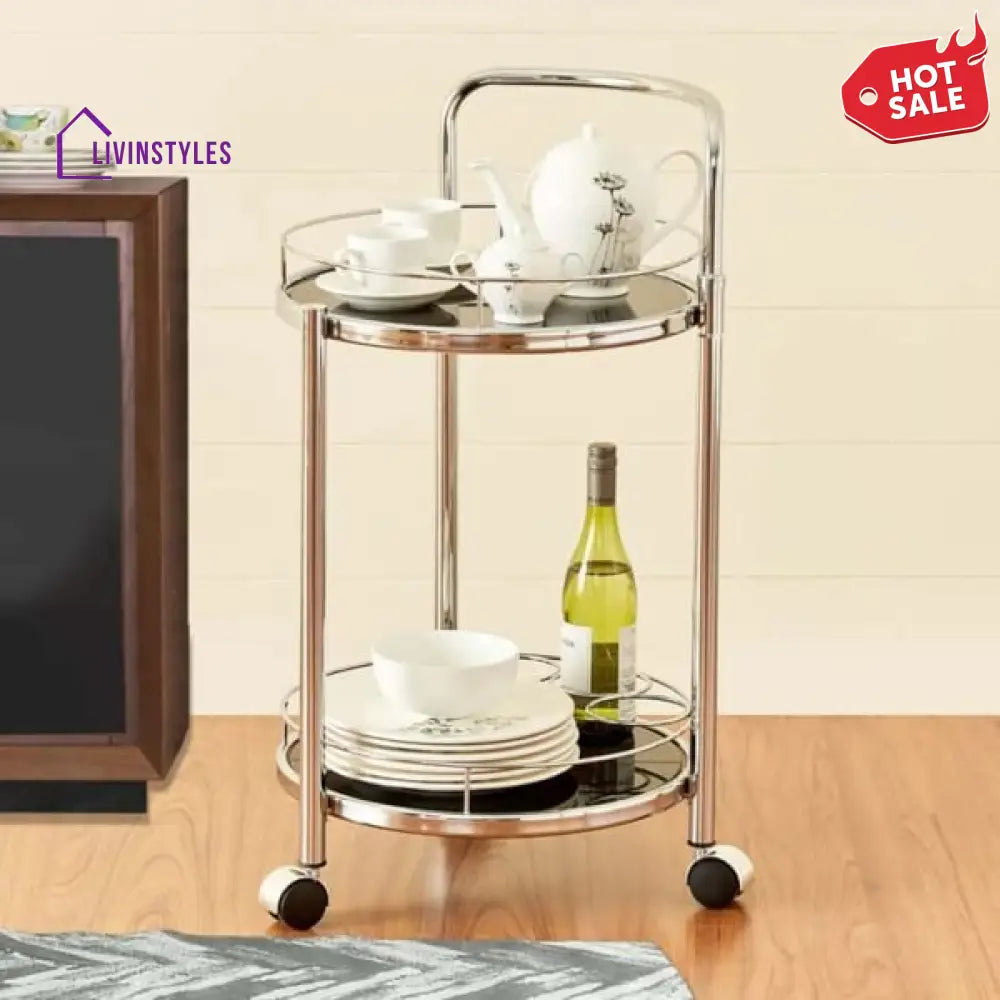 Priya Round Serving Trolley