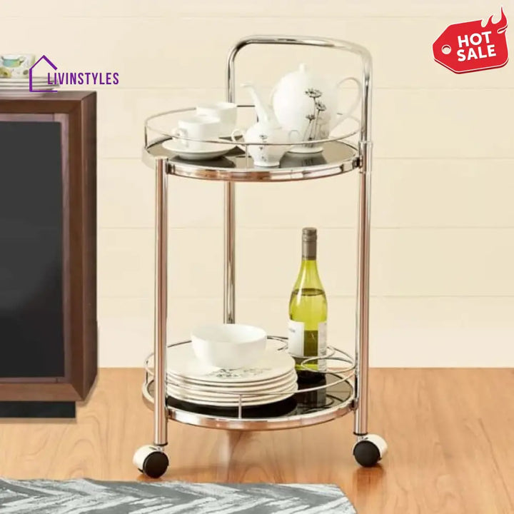 Priya Round Serving Trolley