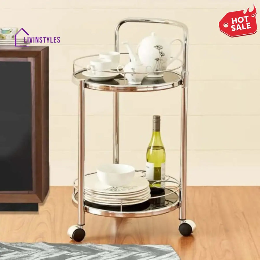 Priya Round Serving Trolley