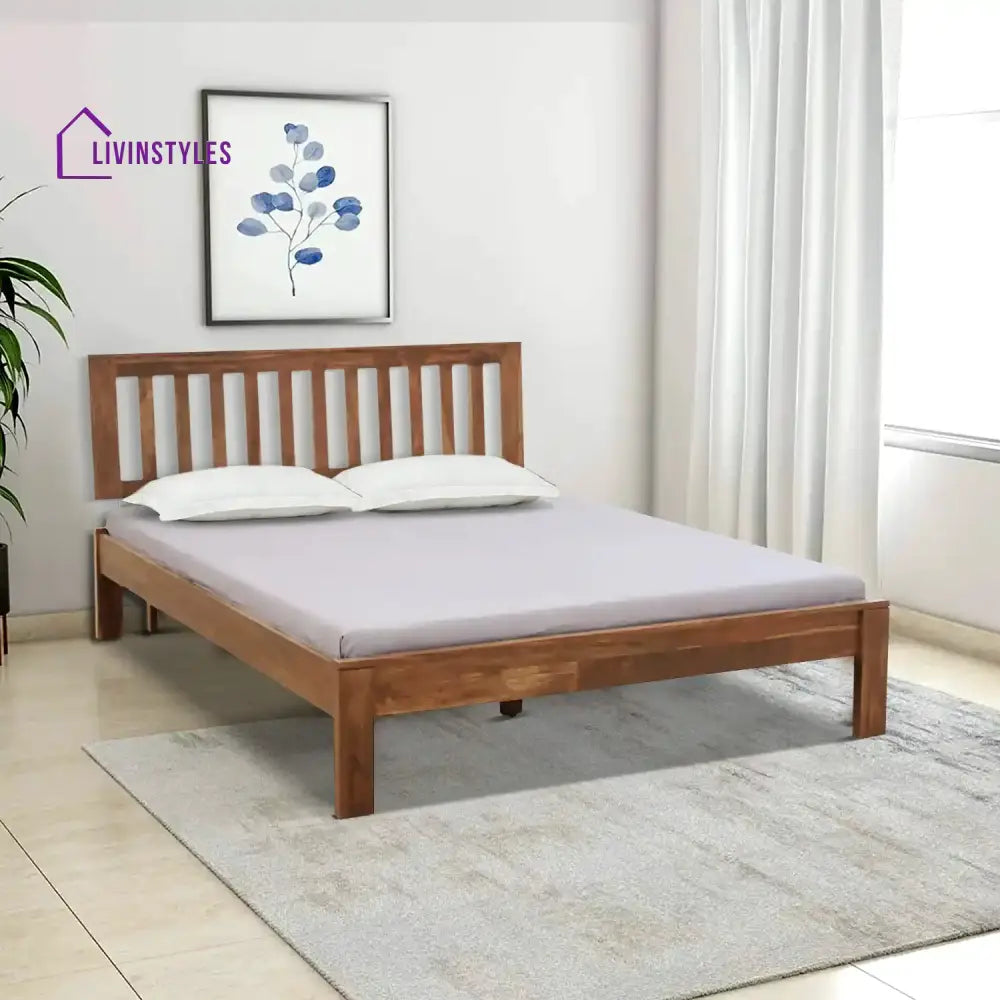 Bhawika Sheesham Wood Beds Queen / Natural Bed without storage