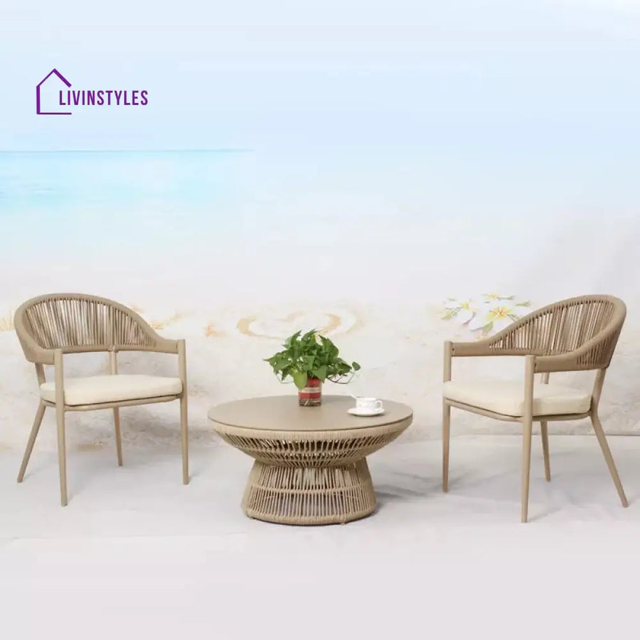 Propel Outdoor Patio Seating Set 2 Chairs and 1 Table Set (Beige) - Coffee Table Sets