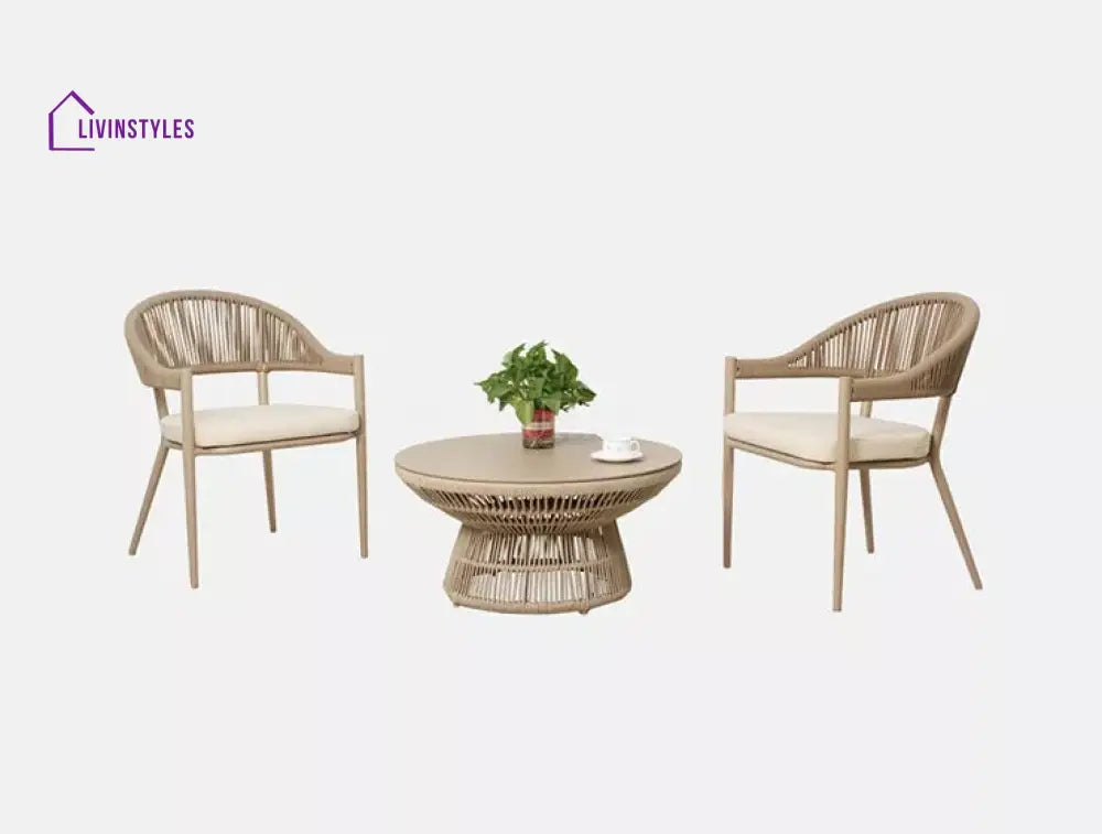 Propel Outdoor Patio Seating Set 2 Chairs and 1 Table Set (Beige) - Coffee Table Sets