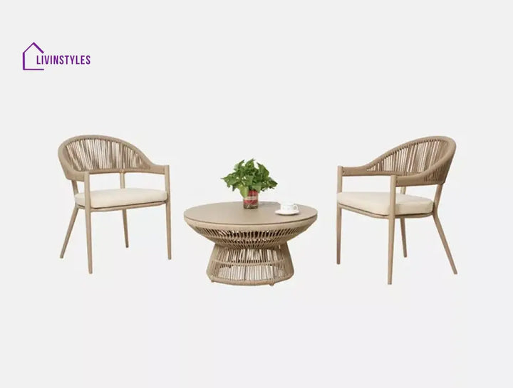 Propel Outdoor Patio Seating Set 2 Chairs and 1 Table Set (Beige) - Coffee Table Sets