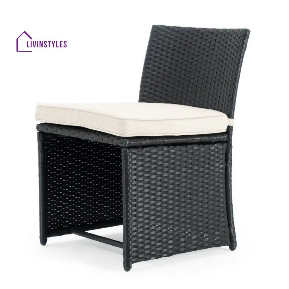 Pru Outdoor Patio Seating Set 2 Chairs and 1 Table Set (Black) - Coffee Table Sets
