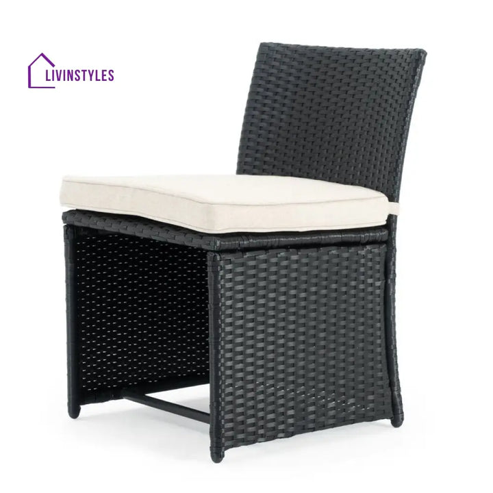 Pru Outdoor Patio Seating Set 2 Chairs and 1 Table Set (Black) - Coffee Table Sets