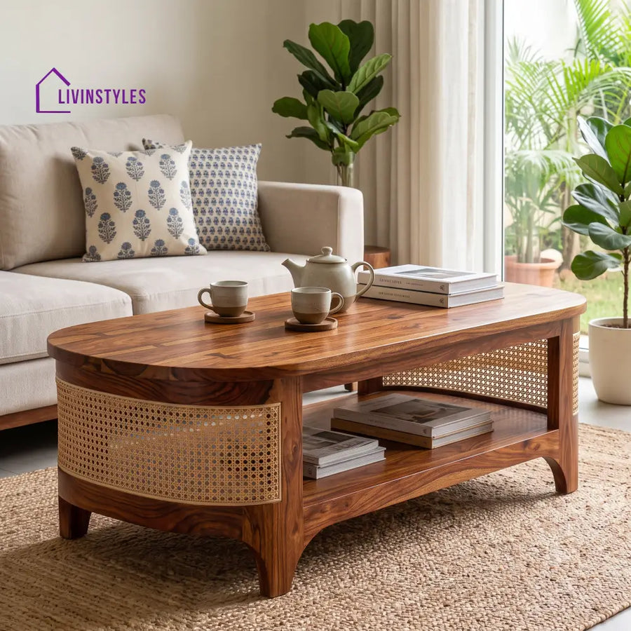 Prune Wooden Coffee Table for Living Room | Tea Table | Teapoy | Center table
