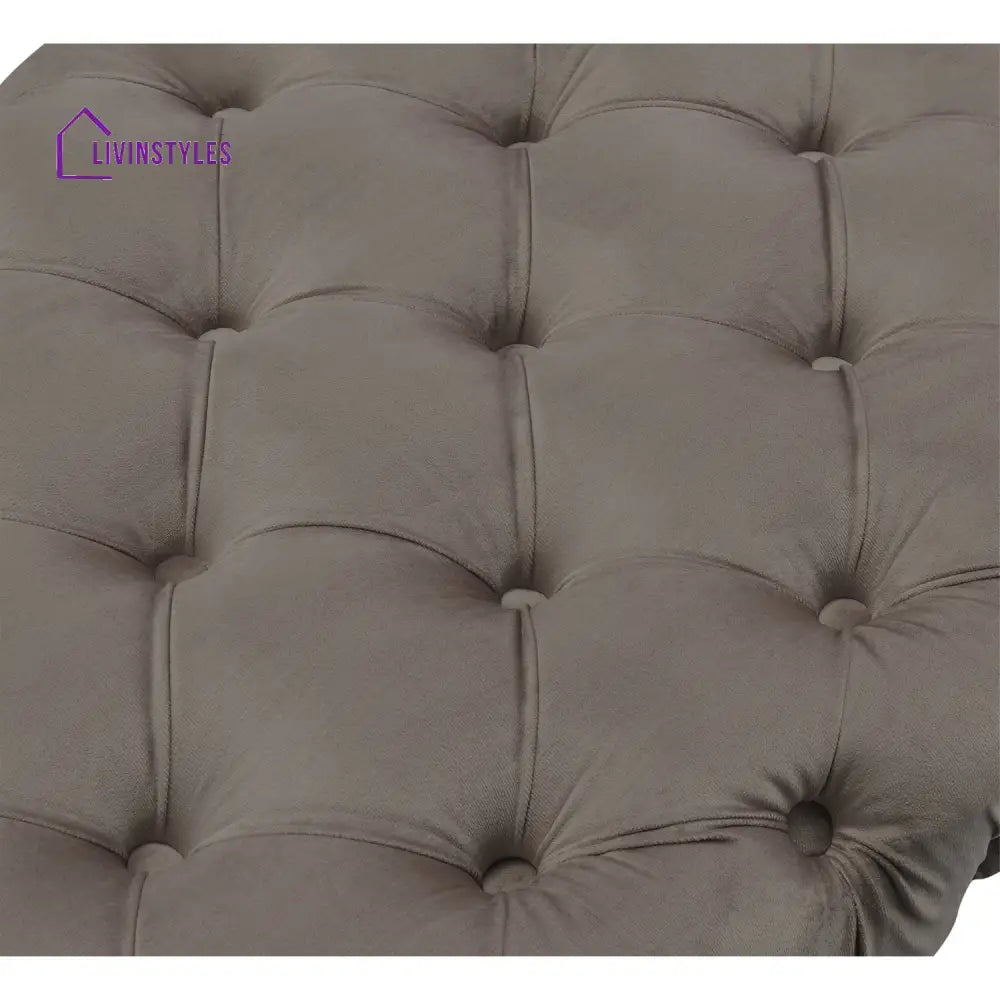 Puja Stainless Steel Claude Velvet Bench